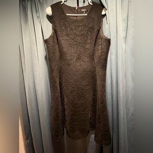 Black dress with floral lace